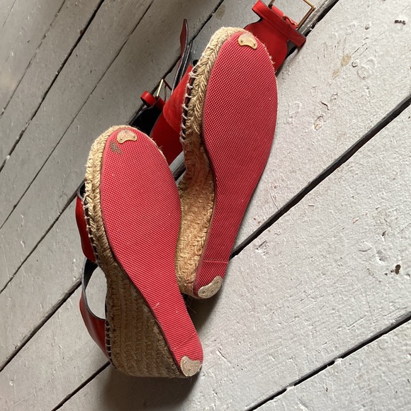 CÉLINE red espadrille wedges - Picture 8 of 9